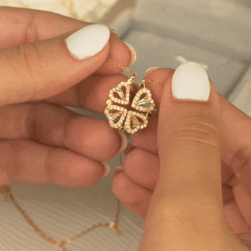 LuckyClover - Four Leaf Heart Shape Necklace