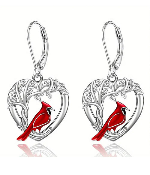 Bird Heart Earrings – Romantic Statement Jewelry