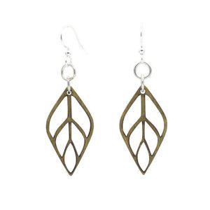 Flame Blossom Wooden Earrings