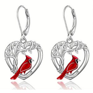 Bird Heart Earrings – Romantic Statement Jewelry